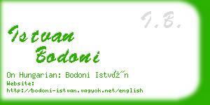 istvan bodoni business card